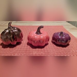 New Decorative Pumpkins Set of Three